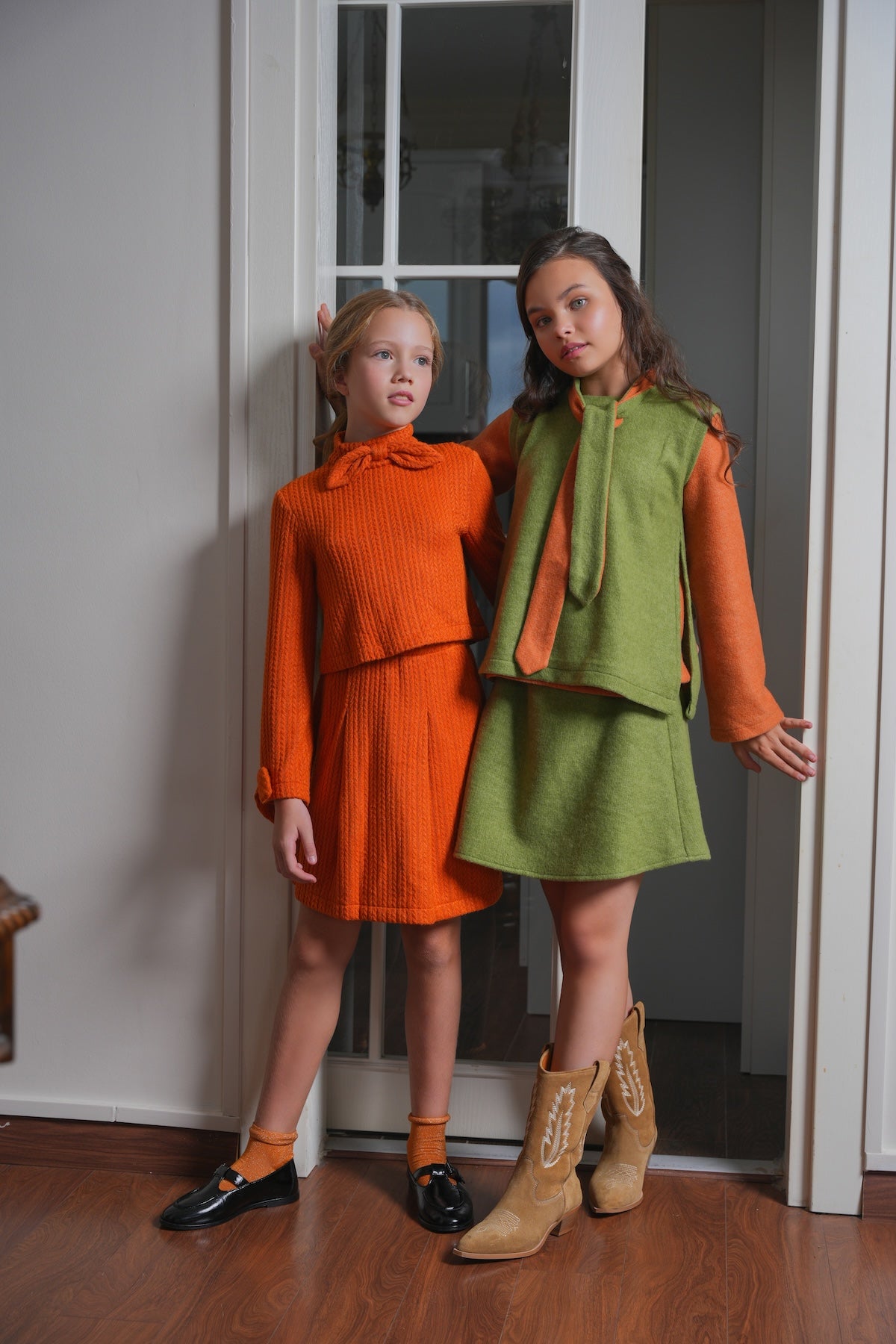 Soft-Textured A-Line Skirt