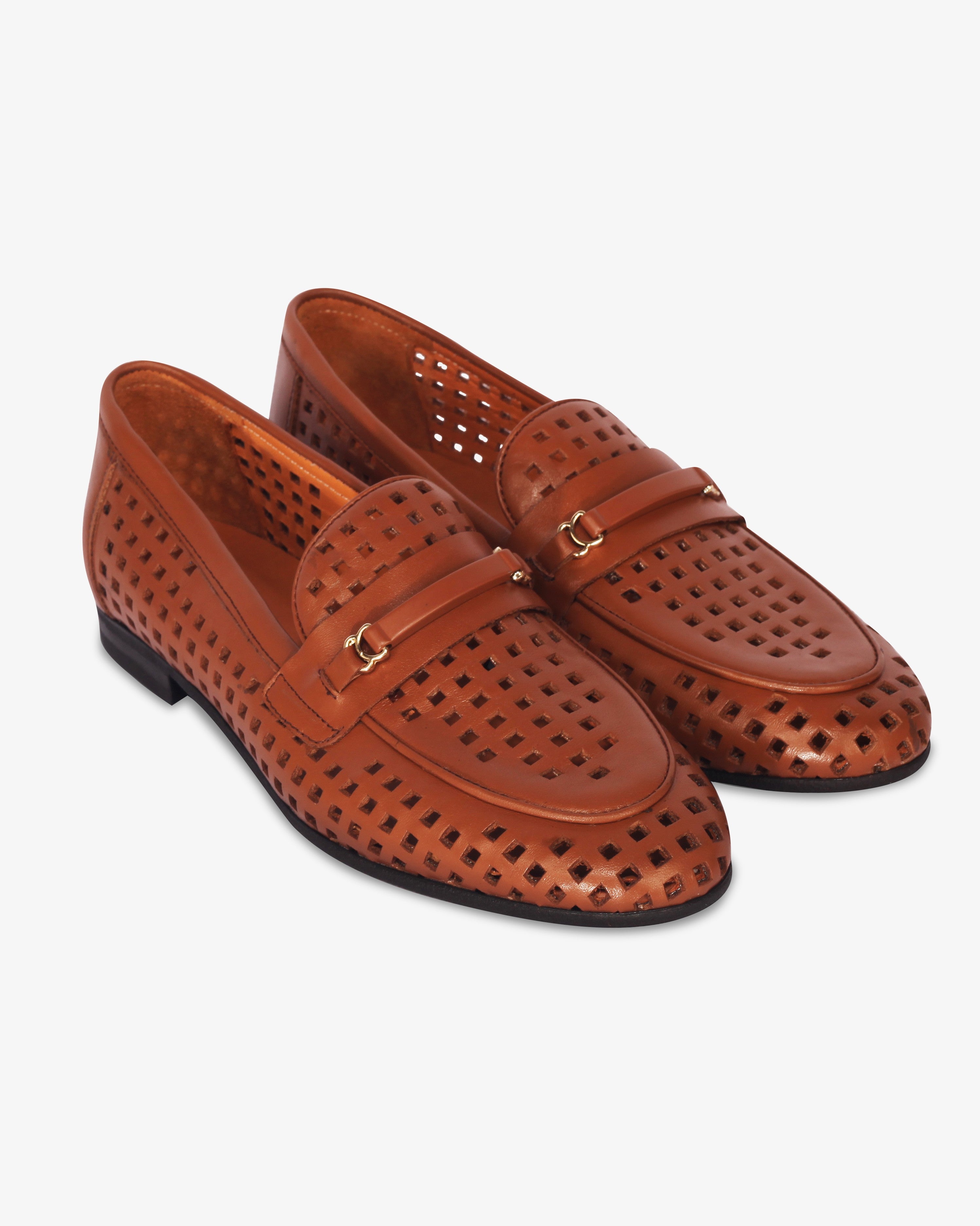 Lazer Kesim Taba Loafer