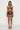 Orange & Brown Chiffon Mini Dress