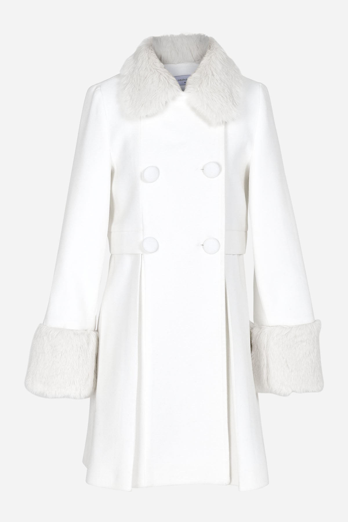 Ivory Coat with Fur Detail