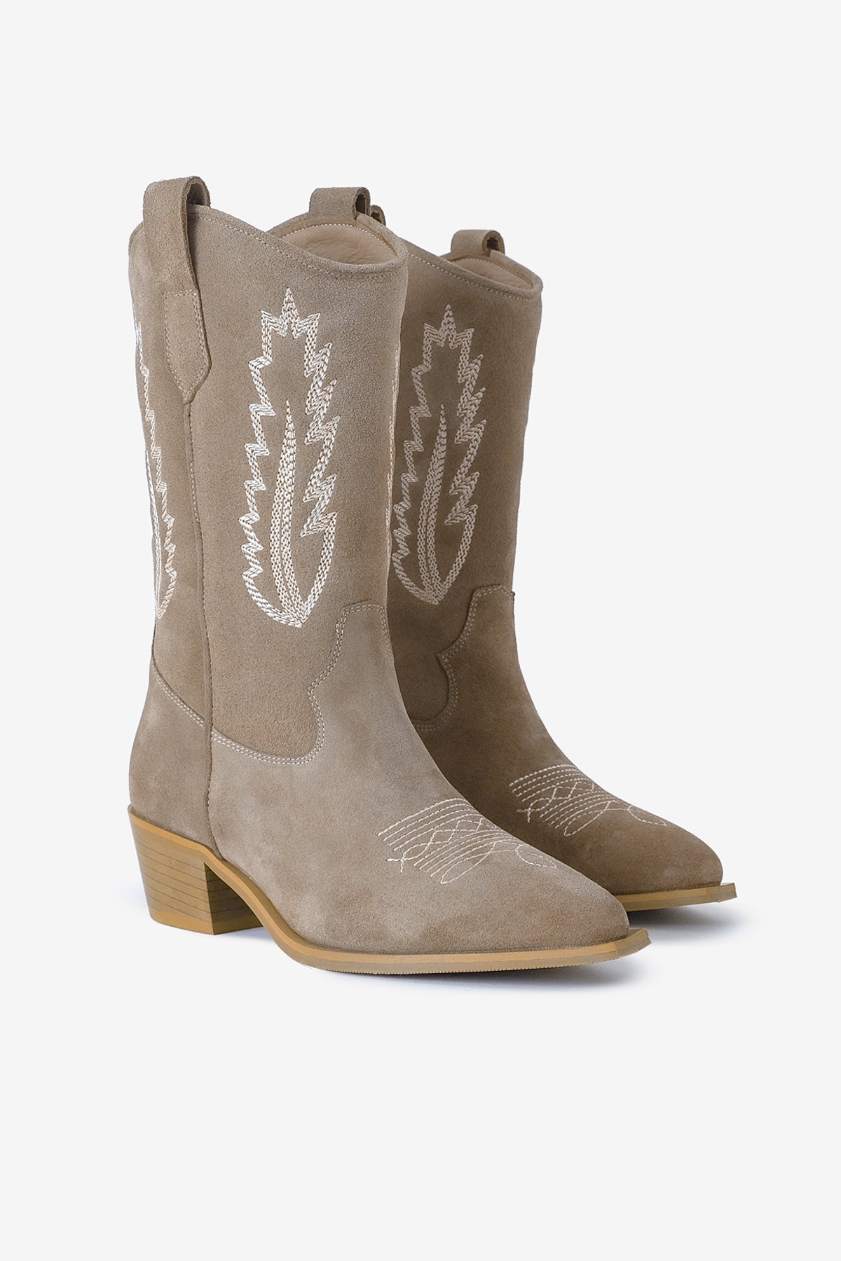 Mink Traditional Pointed Toe Cowgirl Boots