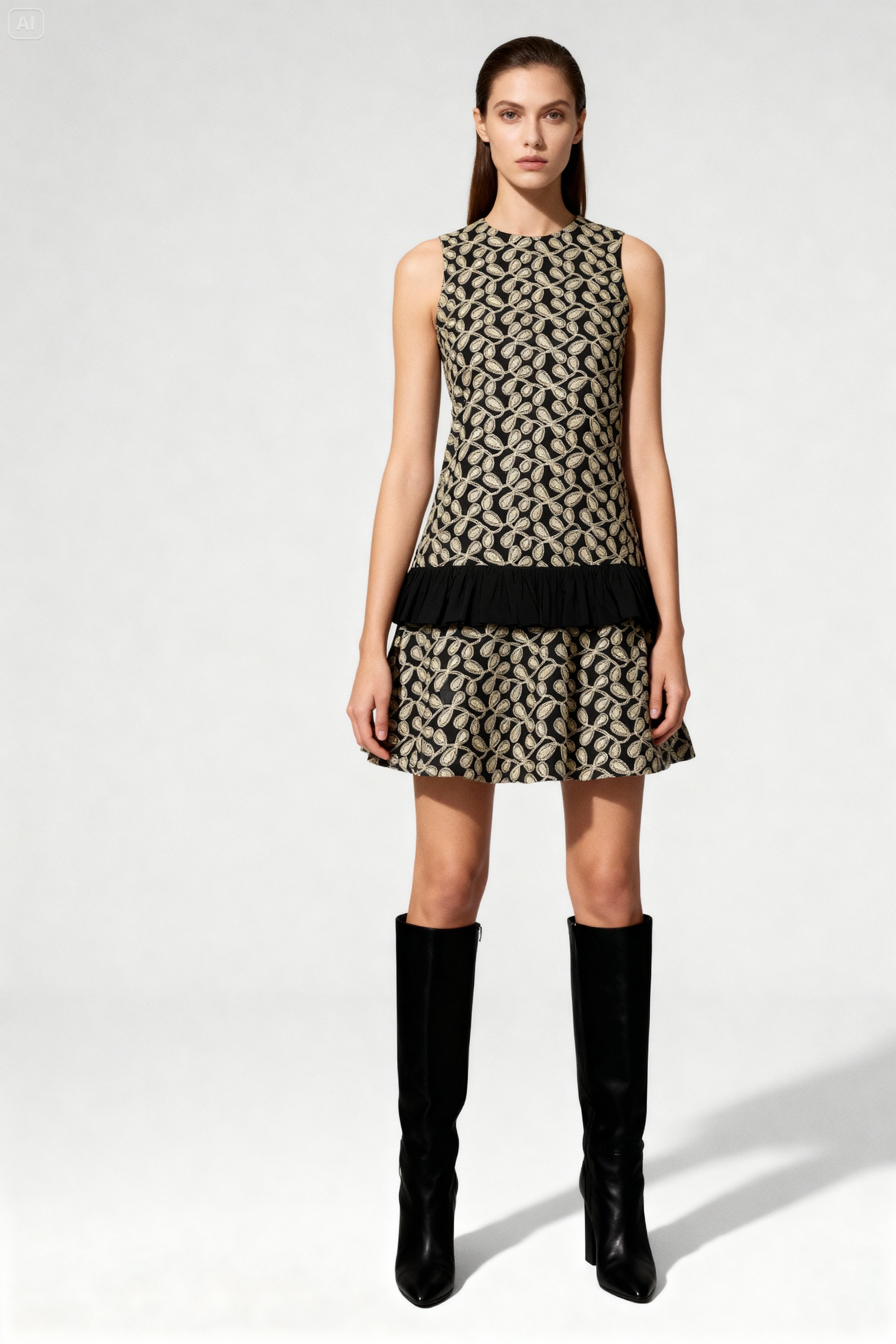 Gold Lace Dress