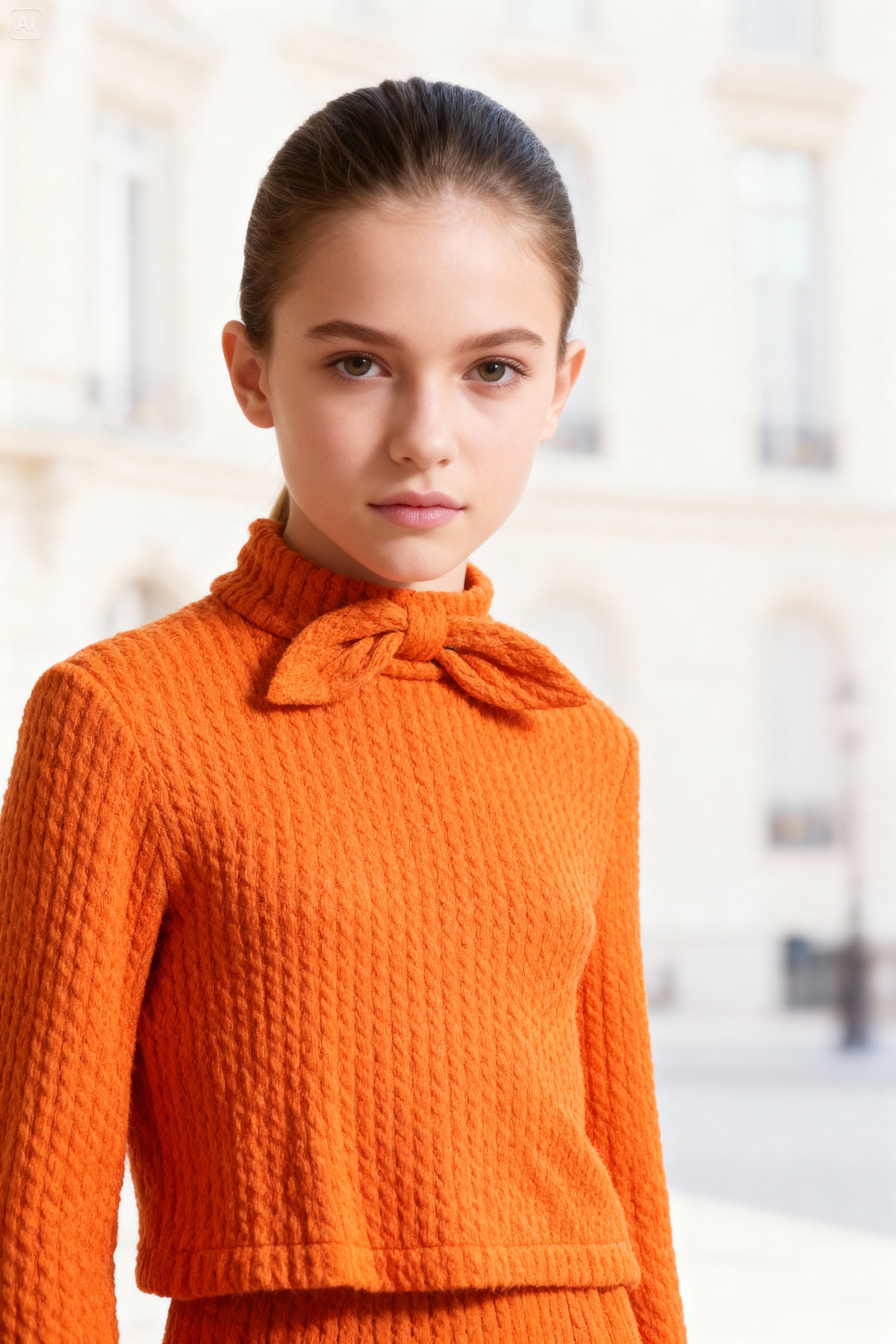 Zincir Desenli Turuncu Kazak